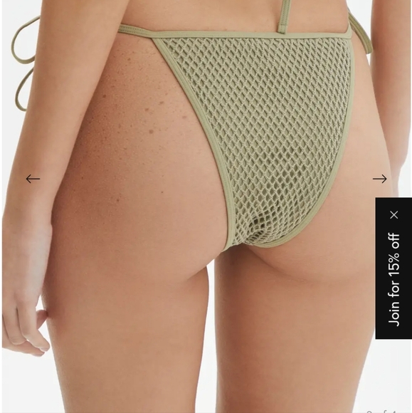 NWOT Zaful Sage Green Fishnet bikini set - Picture 2 of 10